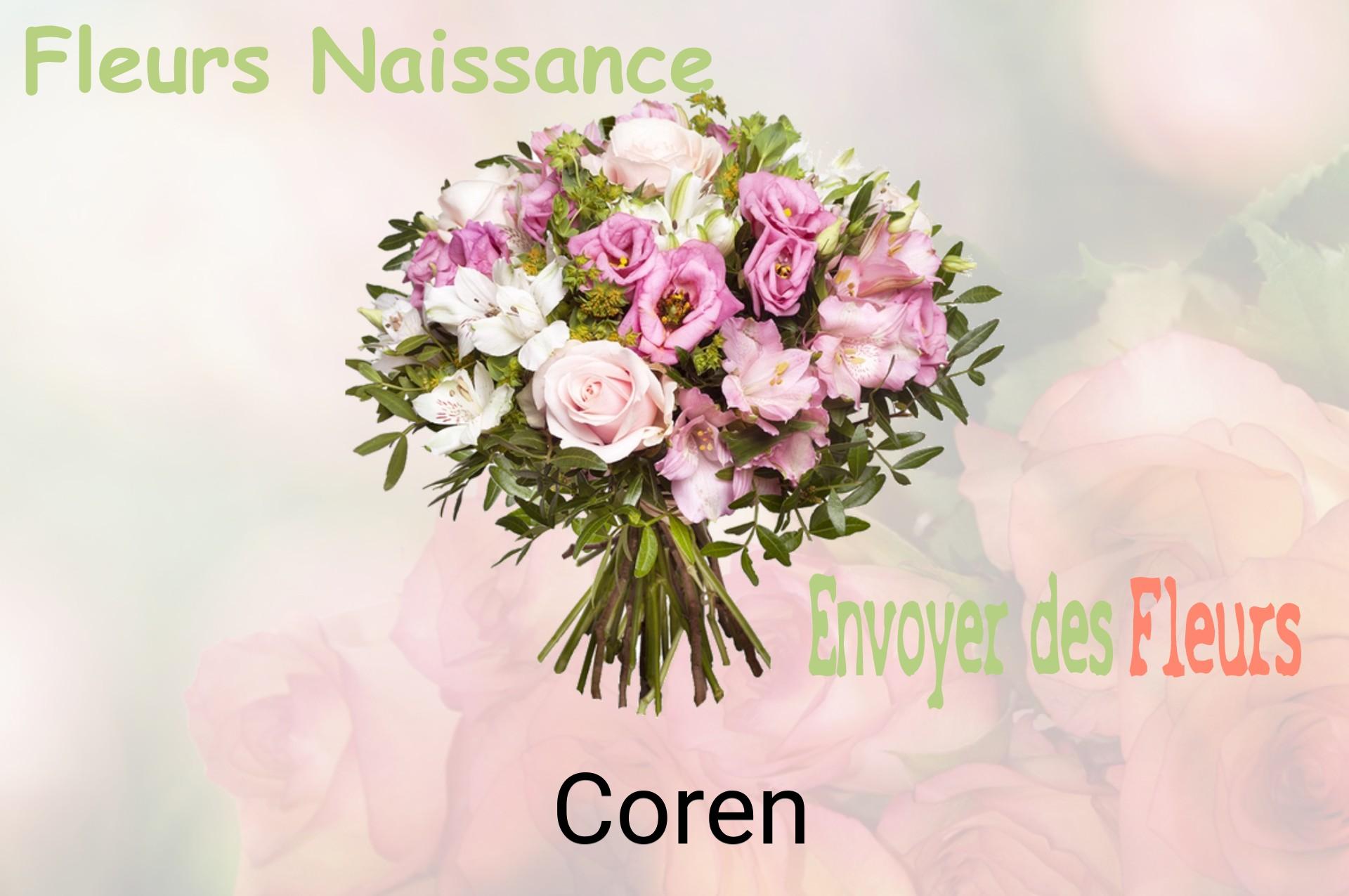 Bouquet de fleurs de naissance livré à Coren